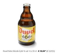 Promotions Duvel bière blonde - Duvel - Valide de 24/04/2024 à 07/05/2024 chez Colruyt