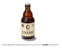 Promotions Ename pater bière d`abbaye blonde - Ename - Valide de 24/04/2024 à 07/05/2024 chez Colruyt