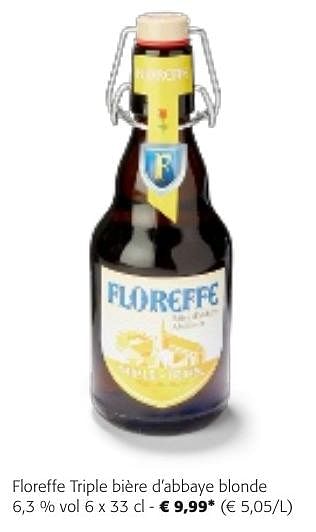 Promotions Floreffe triple bière d`abbaye blonde - Floreffe - Valide de 24/04/2024 à 07/05/2024 chez Colruyt