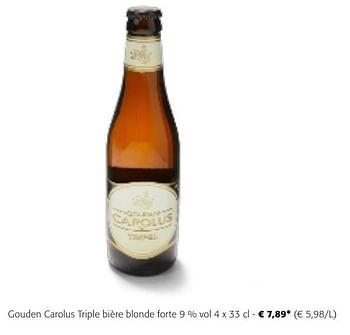 Promotions Gouden carolus triple bière blonde forte - Gouden Carolus - Valide de 24/04/2024 à 07/05/2024 chez Colruyt