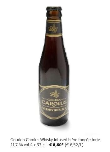 Promotions Gouden carolus whisky infused bière foncée forte - Gouden Carolus - Valide de 24/04/2024 à 07/05/2024 chez Colruyt
