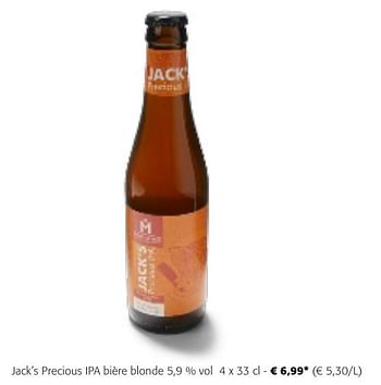 Promoties Jack`s precious ipa bière blonde - jack's - Geldig van 24/04/2024 tot 07/05/2024 bij Colruyt