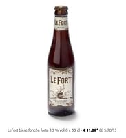 Promotions Lefort bière foncée forte - Lefort - Valide de 24/04/2024 à 07/05/2024 chez Colruyt