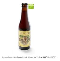 Promotions Lupulus brune bière foncée forte - Lupulus - Valide de 24/04/2024 à 07/05/2024 chez Colruyt