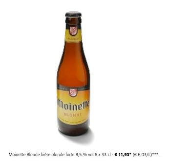 Promotions Moinette blonde bière blonde forte - Moinette - Valide de 24/04/2024 à 07/05/2024 chez Colruyt