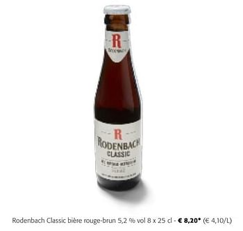 Promotions Rodenbach classic bière rouge-brun - Rodenbach - Valide de 24/04/2024 à 07/05/2024 chez Colruyt