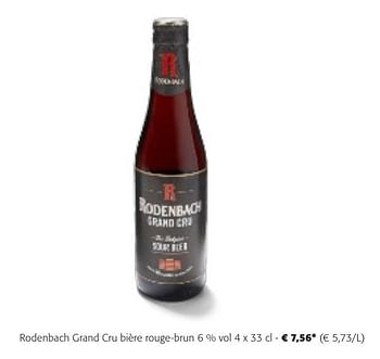Promotions Rodenbach grand cru bière rouge-brun - Rodenbach - Valide de 24/04/2024 à 07/05/2024 chez Colruyt