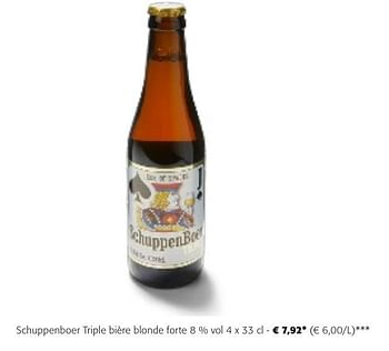 Promotions Schuppenboer triple bière blonde forte - SchuppenBoer - Valide de 24/04/2024 à 07/05/2024 chez Colruyt