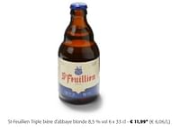 Promotions St-feuillien triple bière d`abbaye blonde - St Feuillien - Valide de 24/04/2024 à 07/05/2024 chez Colruyt