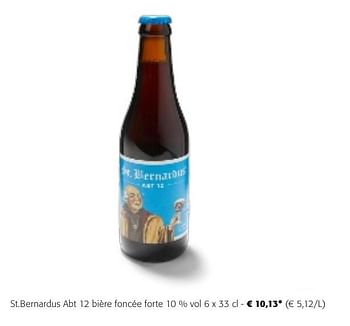 Promotions St.bernardus abt 12 bière foncée forte - St.Bernardus - Valide de 24/04/2024 à 07/05/2024 chez Colruyt