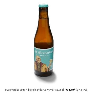 Promotions St.bernardus extra 4 bière blonde - St.Bernardus - Valide de 24/04/2024 à 07/05/2024 chez Colruyt