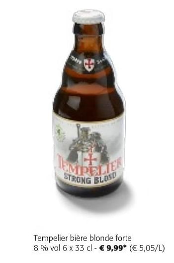 Promoties Tempelier bière blonde forte - Tempelier - Geldig van 24/04/2024 tot 07/05/2024 bij Colruyt