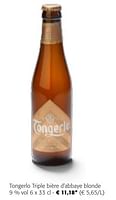 Promotions Tongerlo triple bière d`abbaye blonde - Tongerlo - Valide de 24/04/2024 à 07/05/2024 chez Colruyt