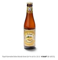 Promotions Tripel karmeliet bière blonde forte - TRipel Karmeliet - Valide de 24/04/2024 à 07/05/2024 chez Colruyt