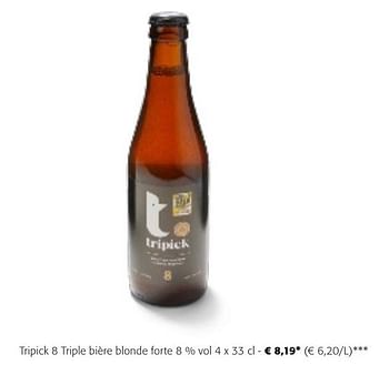 Promotions Tripick 8 triple bière blonde forte - Tripick - Valide de 24/04/2024 à 07/05/2024 chez Colruyt