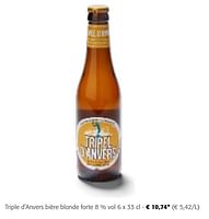 Promotions Triple d’anvers bière blonde forte - De Koninck - Valide de 24/04/2024 à 07/05/2024 chez Colruyt