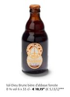 Promotions Val-dieu brune bière d’abbaye foncée - Val Dieu - Valide de 24/04/2024 à 07/05/2024 chez Colruyt
