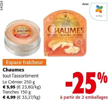 Promoties Chaumes tout l’assortiment - Chaumes - Geldig van 24/04/2024 tot 07/05/2024 bij Colruyt