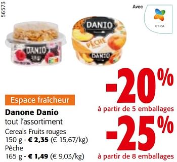 Promoties Danone danio tout l’assortiment - Danone - Geldig van 24/04/2024 tot 07/05/2024 bij Colruyt