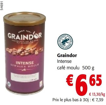 Promoties Graindor intense café moulu - Graindor - Geldig van 24/04/2024 tot 07/05/2024 bij Colruyt