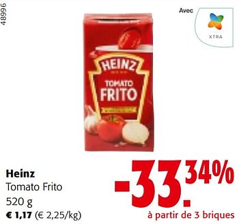 Promotions Heinz tomato frito - Heinz - Valide de 24/04/2024 à 07/05/2024 chez Colruyt