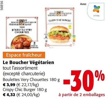 Promotions Le boucher végétarien tout l’assortiment - Le boucher végétarien - Valide de 24/04/2024 à 07/05/2024 chez Colruyt