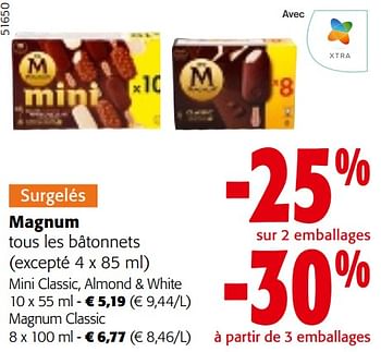 Promoties Magnum tous les bâtonnets - Ola - Geldig van 24/04/2024 tot 07/05/2024 bij Colruyt