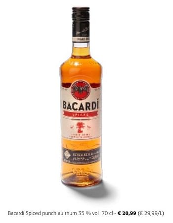 Promoties Bacardí spiced punch au rhum - Bacardi - Geldig van 24/04/2024 tot 07/05/2024 bij Colruyt