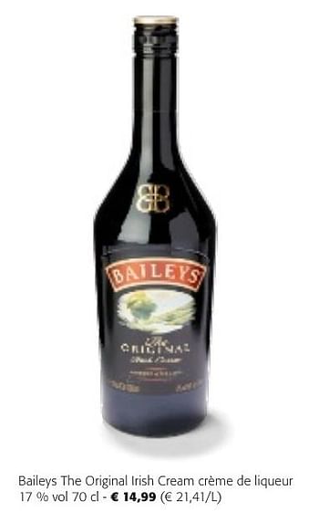 Promoties Baileys the original irish cream crème de liqueur - Baileys - Geldig van 24/04/2024 tot 07/05/2024 bij Colruyt
