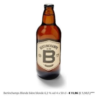 Promoties Bertinchamps blonde bière blonde - Bertinchamps - Geldig van 24/04/2024 tot 07/05/2024 bij Colruyt