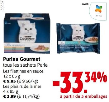 Promotions Purina gourmet tous les sachets perle - Purina - Valide de 24/04/2024 à 07/05/2024 chez Colruyt