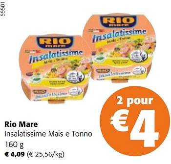 Promoties Rio mare insalatissime mais e tonno - Rio Mare - Geldig van 24/04/2024 tot 07/05/2024 bij Colruyt