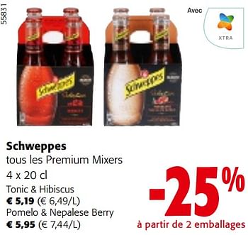 Promoties Schweppes tous les premium mixers - Schweppes - Geldig van 24/04/2024 tot 07/05/2024 bij Colruyt