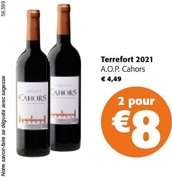 Promoties Terrefort 2021 a.o.p. cahors - Rode wijnen - Geldig van 24/04/2024 tot 07/05/2024 bij Colruyt