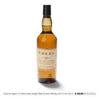 Promotions Caol ila aged 12 years islay single malt scotch whisky - Caol Ila - Valide de 24/04/2024 à 07/05/2024 chez Colruyt