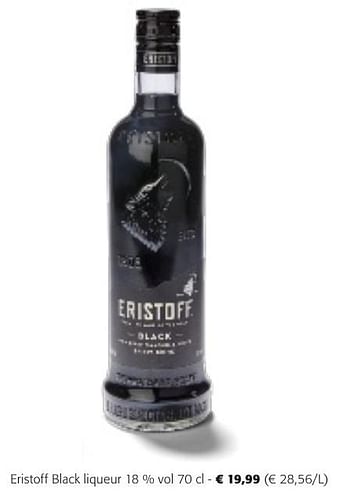 Promoties Eristoff black liqueur - Eristoff - Geldig van 24/04/2024 tot 07/05/2024 bij Colruyt