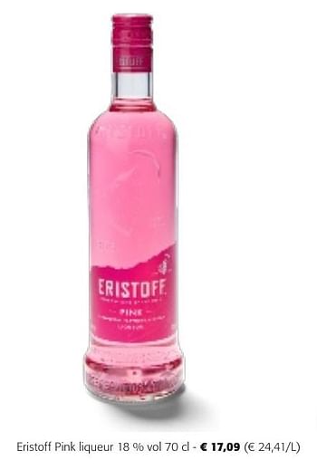 Promoties Eristoff pink liqueur - Eristoff - Geldig van 24/04/2024 tot 07/05/2024 bij Colruyt