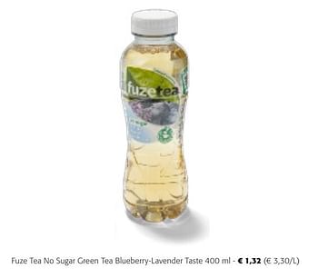 Promotions Fuze tea no sugar green tea blueberry-lavender taste - FuzeTea - Valide de 24/04/2024 à 07/05/2024 chez Colruyt