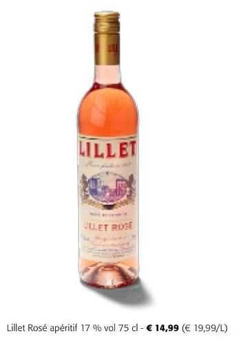 Promoties Lillet rosé apéritif - Lillet - Geldig van 24/04/2024 tot 07/05/2024 bij Colruyt