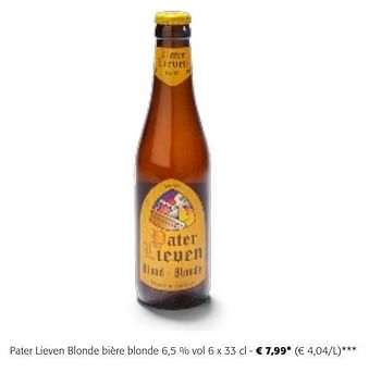 Promoties Pater lieven blonde bière blonde - Pater Lievens - Geldig van 24/04/2024 tot 07/05/2024 bij Colruyt