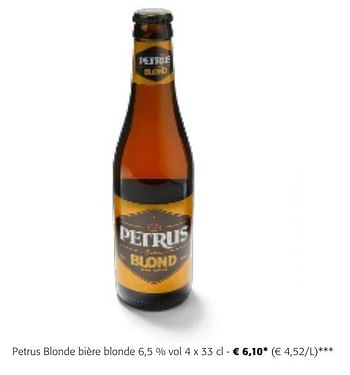 Promotions Petrus blonde bière blonde - Petrus - Valide de 24/04/2024 à 07/05/2024 chez Colruyt
