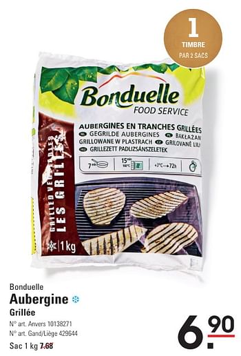 Promoties Aubergine grillée - Bonduelle - Geldig van 25/04/2024 tot 13/05/2024 bij Sligro