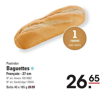 Promoties Baguettes français - Pastridor - Geldig van 25/04/2024 tot 13/05/2024 bij Sligro