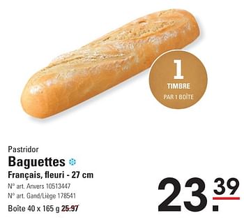 Promoties Baguettes français, fleuri - Pastridor - Geldig van 25/04/2024 tot 13/05/2024 bij Sligro