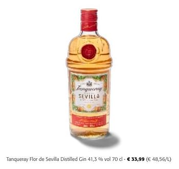 Promotions Tanqueray flor de sevilla distilled gin - Tanqueray - Valide de 24/04/2024 à 07/05/2024 chez Colruyt