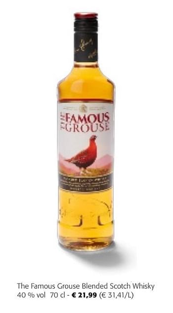 Promotions The famous grouse blended scotch whisky - The Famous Grouse - Valide de 24/04/2024 à 07/05/2024 chez Colruyt