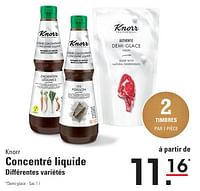 Promotions Concentré liquide - Knorr - Valide de 25/04/2024 à 13/05/2024 chez Sligro