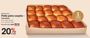 Promoties Petits pains souples tray-baked - Banquet D'or - Geldig van 25/04/2024 tot 13/05/2024 bij Sligro