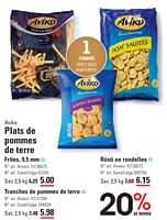 Promotions Plats de pommes de terre frites - Aviko - Valide de 25/04/2024 à 13/05/2024 chez Sligro