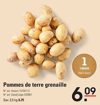 Promoties Pommes de terre grenaille - Huismerk - Sligro - Geldig van 25/04/2024 tot 13/05/2024 bij Sligro
